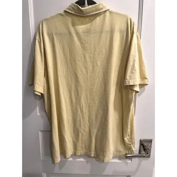 Vineyard Vines Men's Size Large Yellow Cotton Polo Style Top - Picture 3 of 3